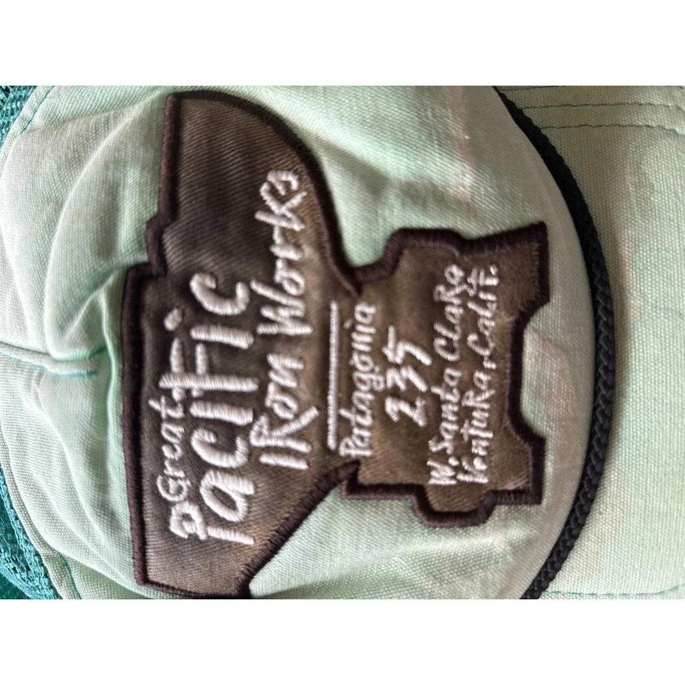 Patagonia Great Pacific Iron Works Trucker Hat Mens‎ Green Anvil Patch Snapback